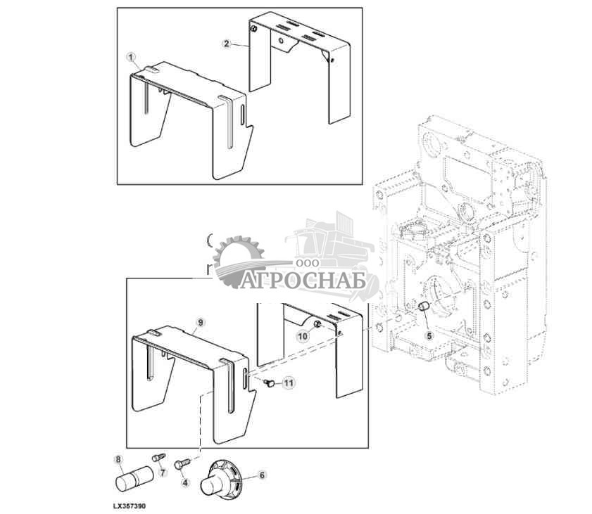 ЩИТОК PTO НА ПЕТЛЯХ 